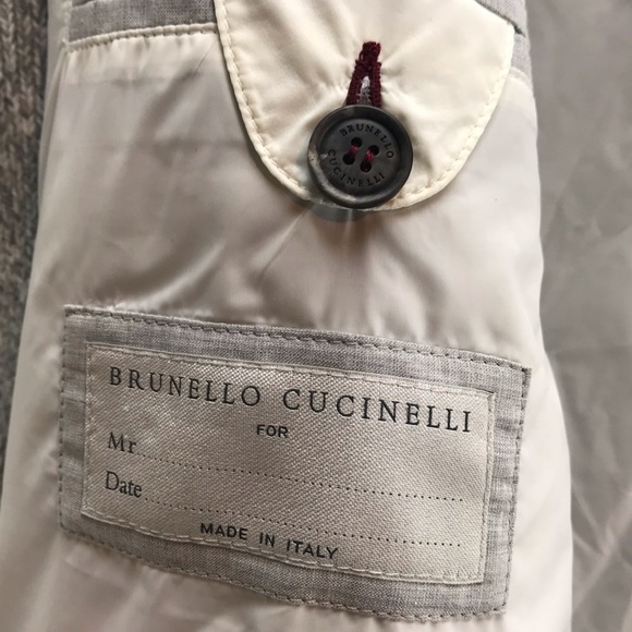 NEW WITHOUT TAGS Men’s BRUNELLO CUCINELLI GREY CASHMERE VEST SZ 50/US MED - Picture 11 of 15